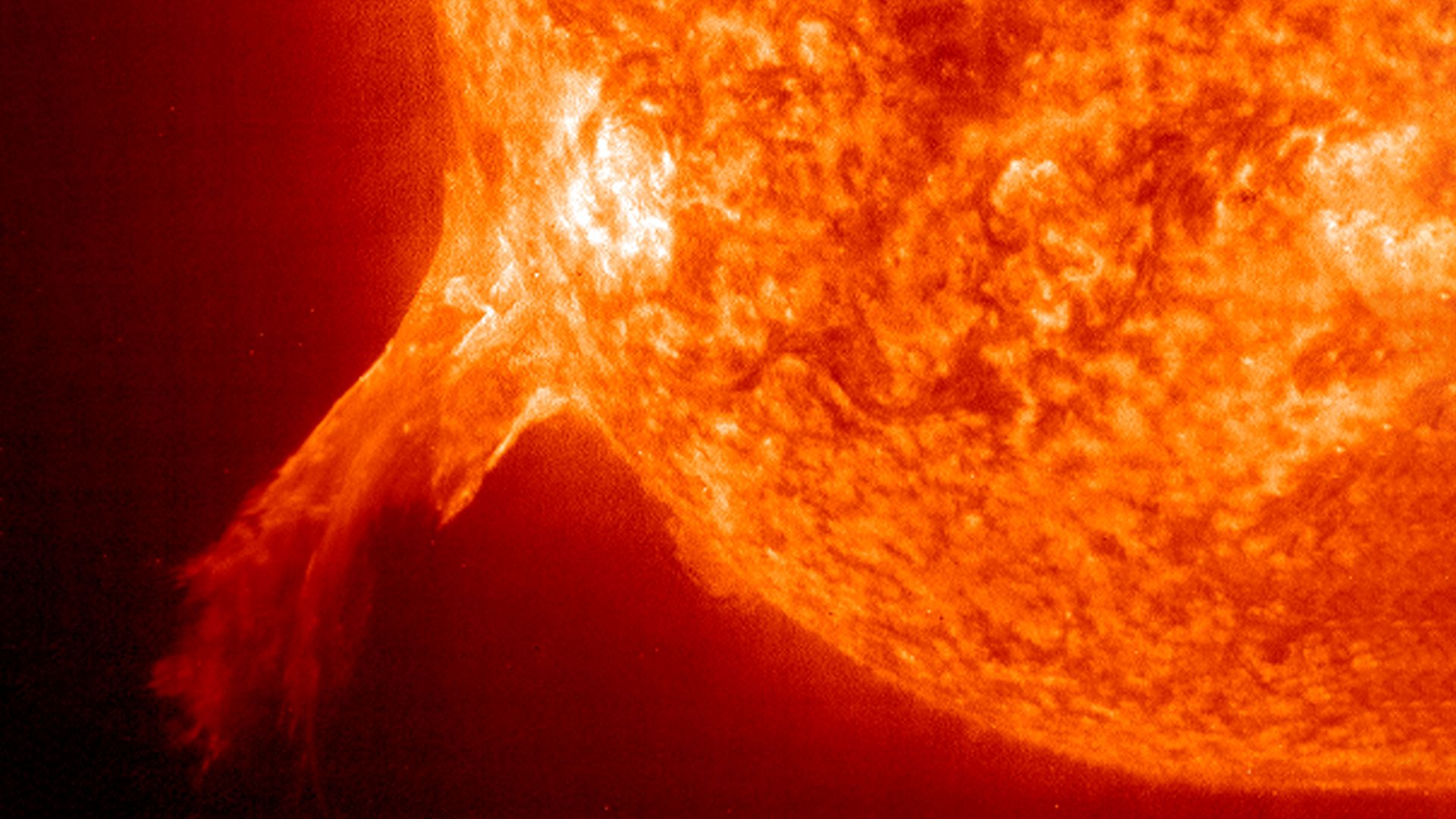 prominence erupting from the Sun