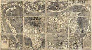 Martin Waldseemüller's 1507 world map