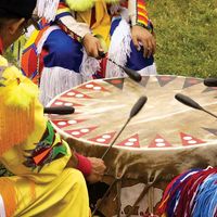 Native Americans playing drums