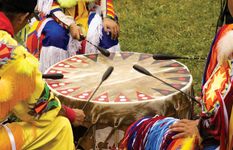 Native Americans playing drums