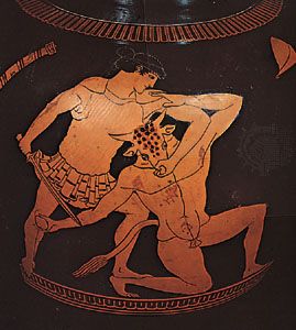 Theseus slaying the Minotaur