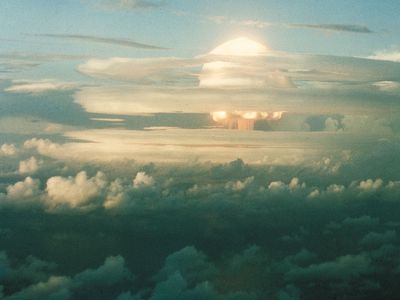 A test of a U.S. hydrogen bomb in the Marshall Islands