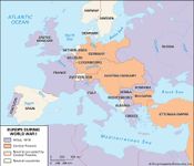 Allied powers and Central Powers in World War I