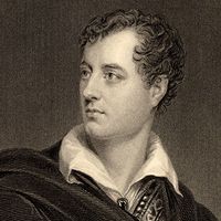 George Gordon Byron, 6th Baron Byron. Lord Byron English poet (1788-1824) was a leading figure in the Romantic movement.