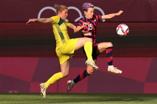 Clare Polkinghorne and Megan Rapinoe