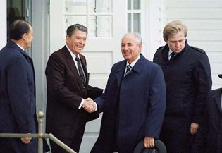 Mikhail Gorbachev and Ronald Reagan