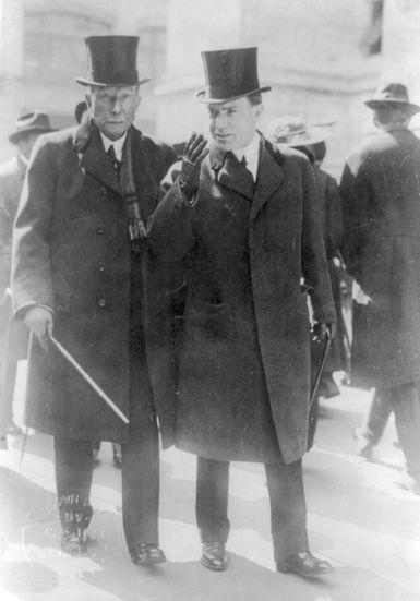 John D. Rockefeller and his son, John D. Rockefeller, Jr.