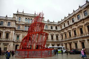 scale model of Vladimir Tatlin's Monument to the Third International