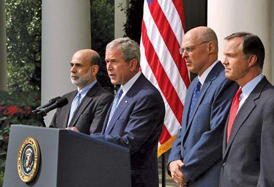 George W. Bush speaking on the economy