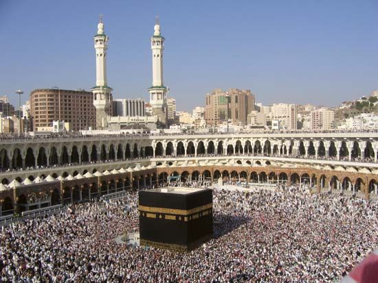 The Kaaba in Mecca during the hajj