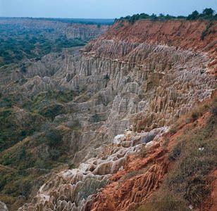 bedrock and laterite formations