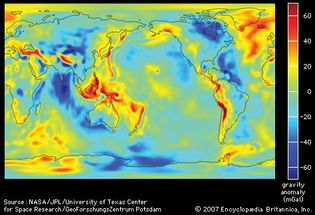 variation in Earth's gravitational field