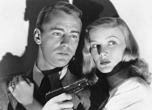 Alan Ladd and Lake, Veronica starring in  The Blue Dahlia