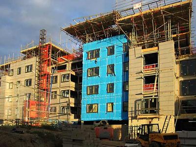 construction of apartment buildings