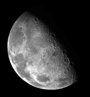 view over the Moon's north pole