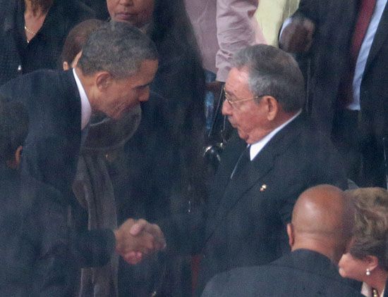 Barack Obama and Raúl Castro