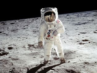 Buzz Aldrin on the Moon