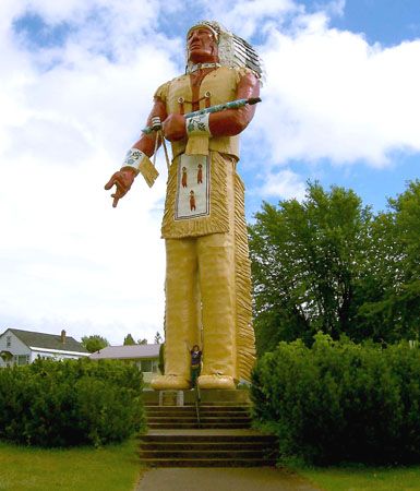 Statue of Hiawatha, Ironwood, Mich.