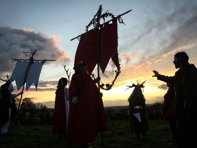 Wiccans celebrating Samhain