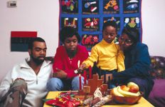 family celebrating Kwanzaa