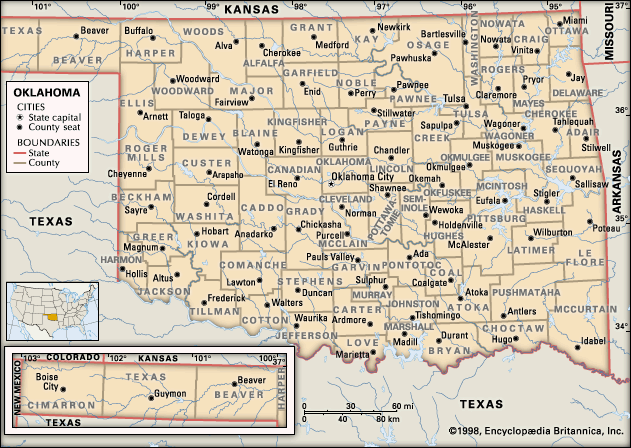 map of Oklahoma