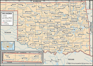 map of Oklahoma