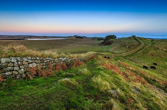 Hadrian's Wall in Northumberland National Park