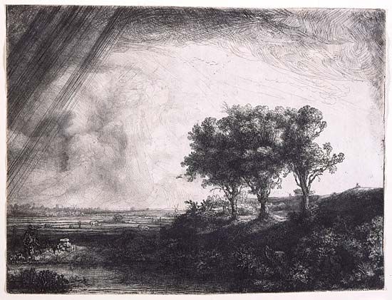 Rembrandt: The Three Trees