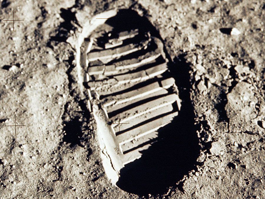 footprint on the Moon