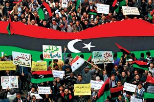 Benghazi, Libya: protests in 2011