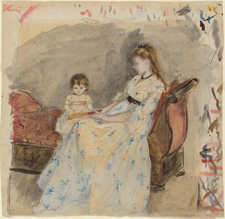 Berthe Morisot: The Artist's Sister, Edma, with Her Daughter, Jeanne