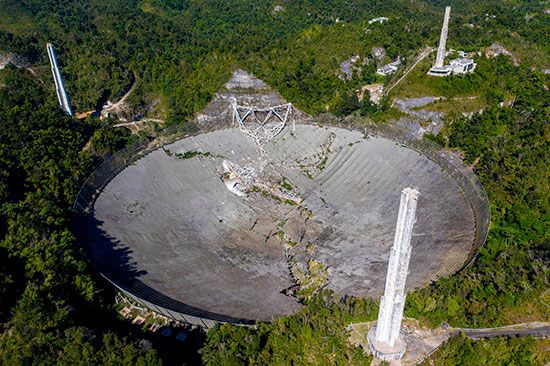 Arecibo Observatory after collapse