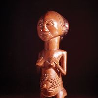 Luba ancestral statue