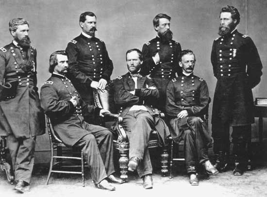 William Tecumseh Sherman and his staff