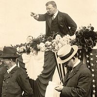 President Theodore Roosevelt delivering a speech, September 2, 1902. Teddy Roosevelt.