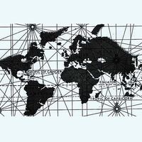 This Mercator map of the world is attributed to Edward Wright, an English mathematician who first computed navigation tables to be used with the Mercator projection. It was published in 1599. The compass roses and crisscrossing lines are in the style oft