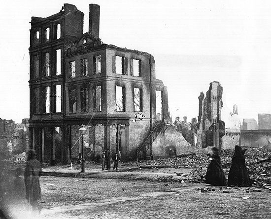 American Civil War: ruins of Richmond, Virginia