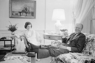 The Fords at home in the White House