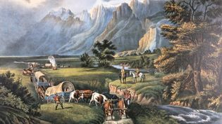 Currier & Ives: The Rocky Mountains: Emigrants Crossing the Plains