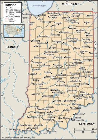 map of Indiana