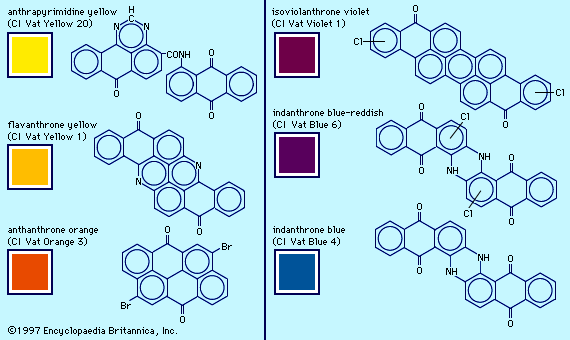 Examples of anthraquinone pigments.