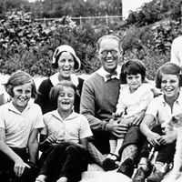 John F. Kennedy as a boy with his family