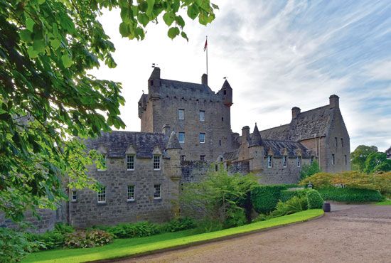 Cawdor Castle, in the historic county of Nairnshire, Scot.