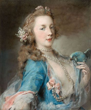 Rosalba Carriera: A Young Lady with a Parrot