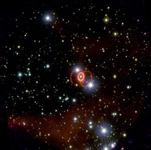 supernova 1987A in the Large Magellanic Cloud