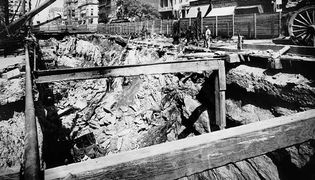 New York City subway construction in 1901