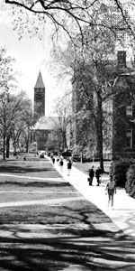 The Arts Quadrangle at Cornell University, Ithaca, New York.