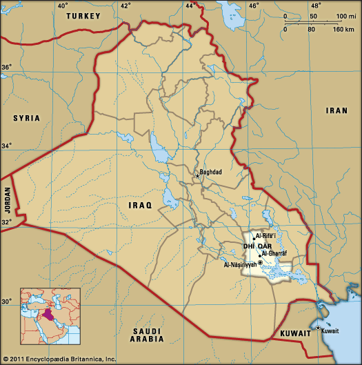 Al-Nāṣiriyyah, capital of Dhī Qār governorate, Iraq.