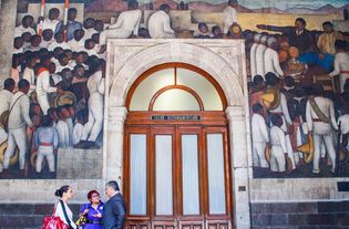 Distribution of the Land mural, Mexico City