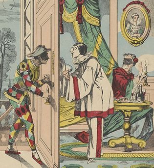 commedia dell'arte: Harlequin; Pierrot